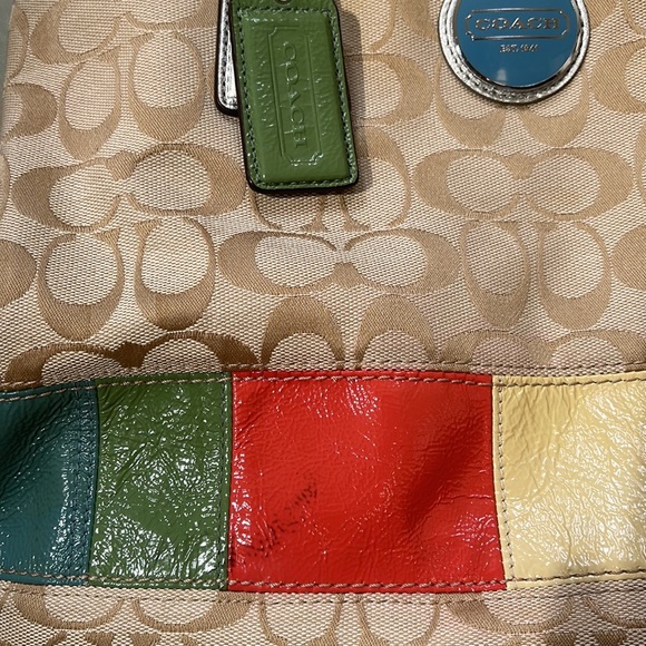 Coach Signature Multicolor Shoulder Bag - Picture 11 of 13